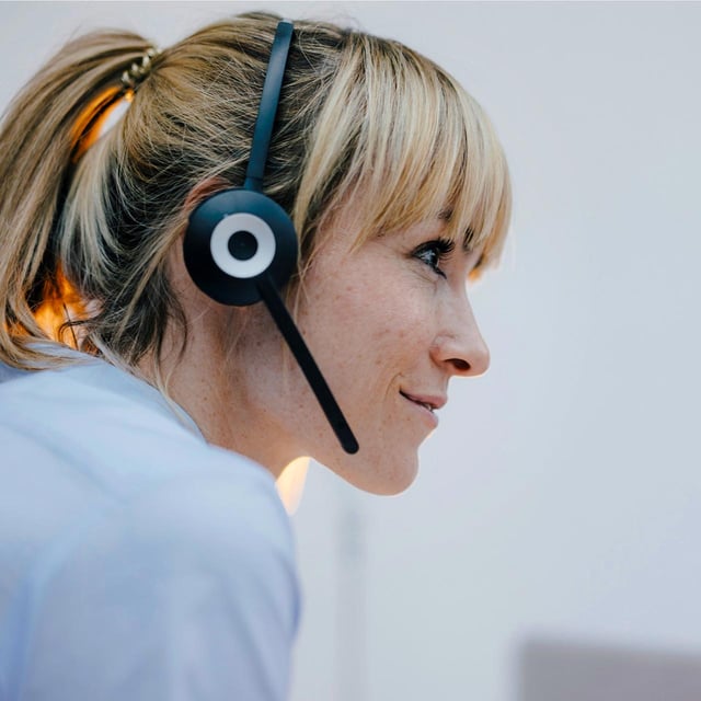 Call agent mit Headset