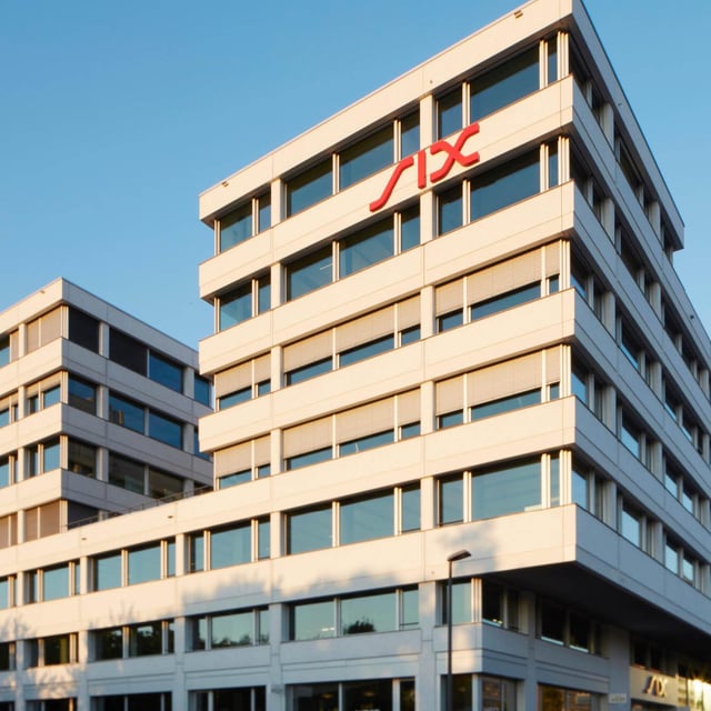 Exterior view of the SIX offices in Zurich