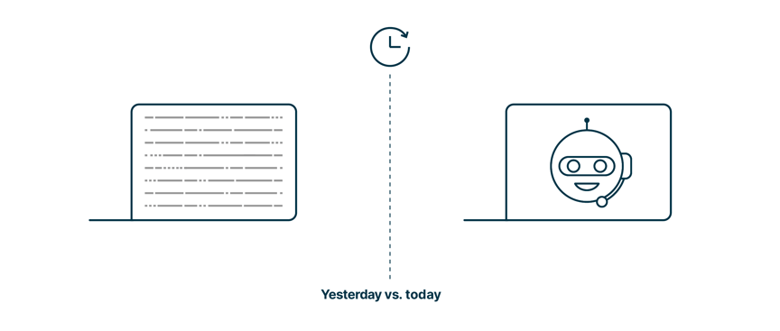 plain_screen_and_bot_reflecting_how_we_interacted_with_technology_yesterday_and_today
