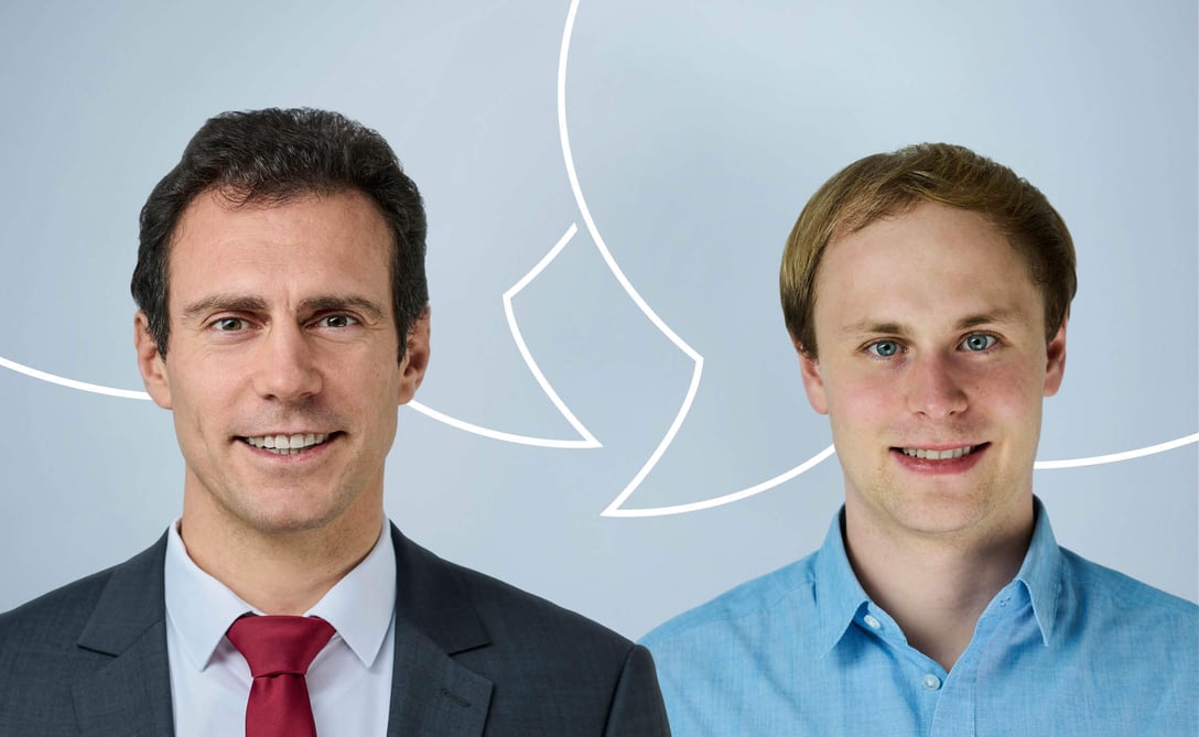 Portraits of IAM experts Axel Schild and Pascal Bloechlinger