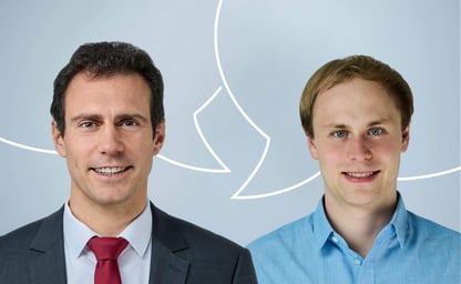 Portraits der IAM-Experten Axel Schild und Pascal Bloechlinger