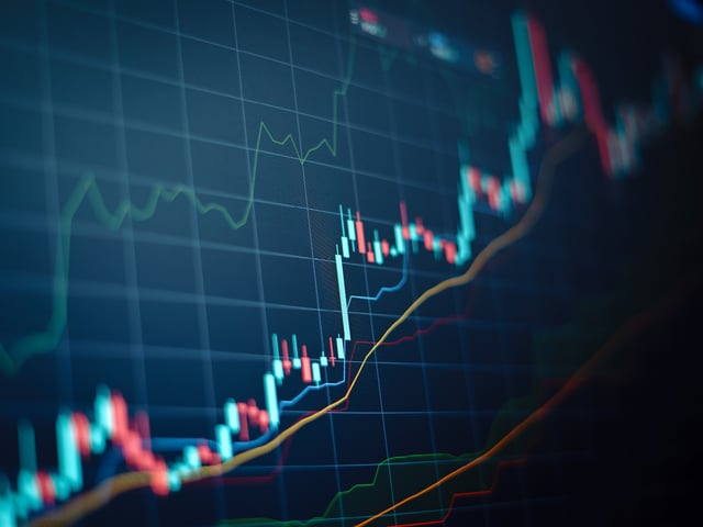 Digitales Dashboard mit Diagramm 