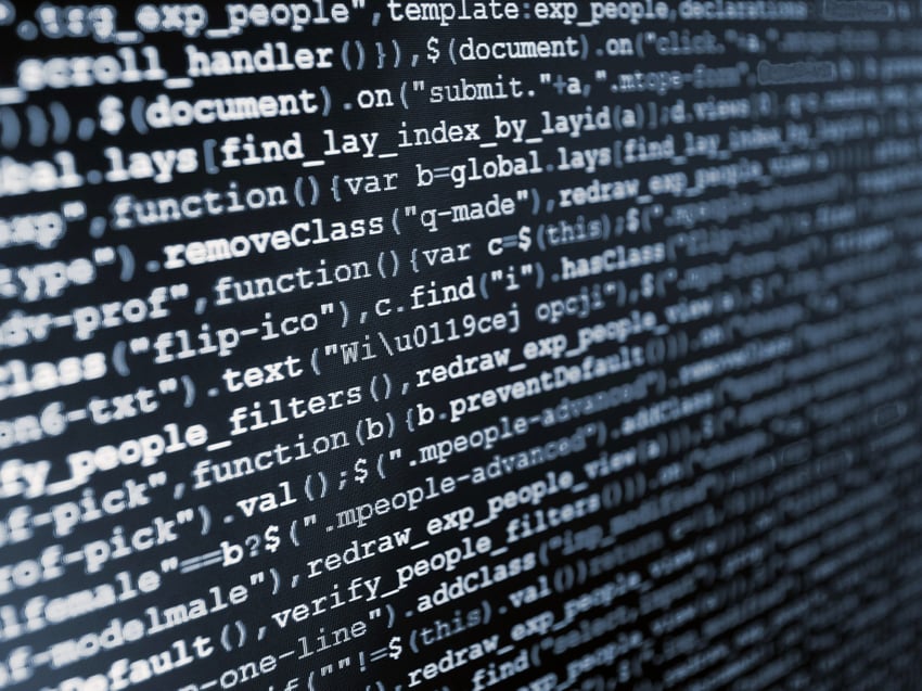 Screen full of code 