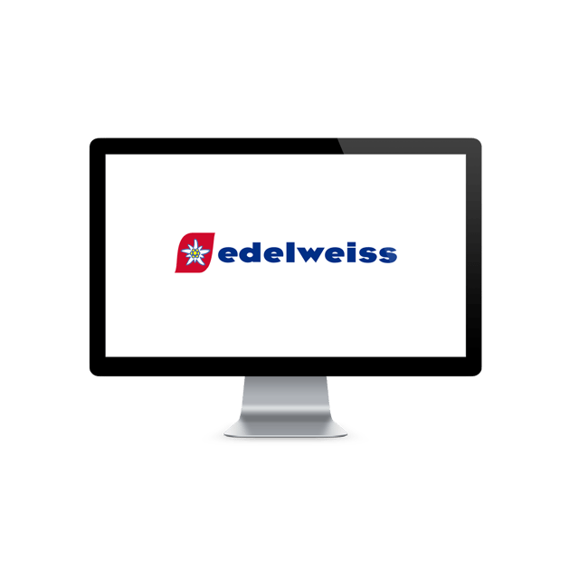 Screen with edelweiss logo