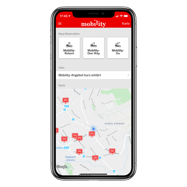 Mobile screen displaying app 