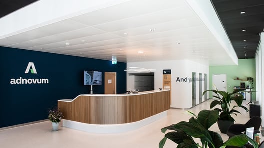 Reception desk of Adnovum Zurich 