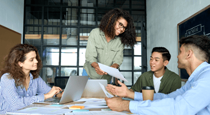 a business group discussion