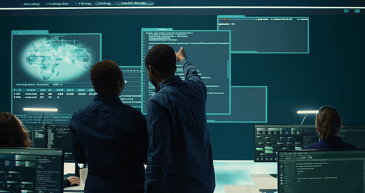 cybersecurity team monitoring network operations